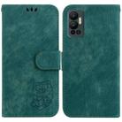 For Infinix Hot 20 Little Tiger Embossed Leather Phone Case(Green) - 1