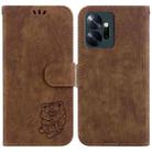 For Infinix Zero 20 X6821 Little Tiger Embossed Leather Phone Case(Brown) - 1