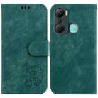 For Infinix Hot 12 Pro Little Tiger Embossed Leather Phone Case(Green) - 1