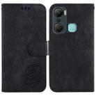 For Infinix Hot 12 Pro Little Tiger Embossed Leather Phone Case(Black) - 1