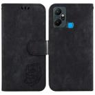 For Infinix Smart 6 Plus Little Tiger Embossed Leather Phone Case(Black) - 1