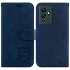 For Infinix Note 12 5G / 12 Pro 5G Little Tiger Embossed Leather Phone Case(Dark Blue) - 1