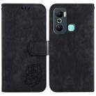 For Infinix Hot 12 Play Little Tiger Embossed Leather Phone Case(Black) - 1