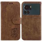 For Infinix Note 12 VIP Little Tiger Embossed Leather Phone Case(Brown) - 1