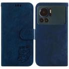 For Infinix Note 12 VIP Little Tiger Embossed Leather Phone Case(Dark Blue) - 1