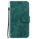 For Infinix Hot 12 Little Tiger Embossed Leather Phone Case(Green) - 2