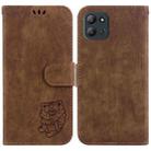 For Infinix Hot 11 2022 Little Tiger Embossed Leather Phone Case(Brown) - 1