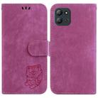 For Infinix Hot 11 2022 Little Tiger Embossed Leather Phone Case(Rose Red) - 1