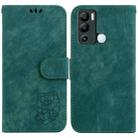 For Infinix Hot 12i Little Tiger Embossed Leather Phone Case(Green) - 1