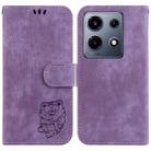 For Infinix Note 30 VIP Little Tiger Embossed Leather Phone Case(Purple) - 1