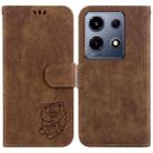 For Infinix Note 30 VIP Little Tiger Embossed Leather Phone Case(Brown) - 1