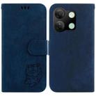 For Infinix Smart 7 HD Little Tiger Embossed Leather Phone Case(Dark Blue) - 1