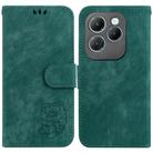 For Infinix Hot 40 / 40 Pro Little Tiger Embossed Leather Phone Case(Green) - 1