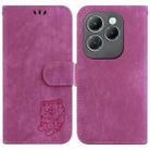 For Infinix Hot 40 / 40 Pro Little Tiger Embossed Leather Phone Case(Rose Red) - 1