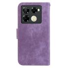 For Infinix Note 40 Pro 4G / 5G Little Tiger Embossed Leather Phone Case(Purple) - 3