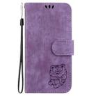 For Infinix Note 40 Pro+ Little Tiger Embossed Leather Phone Case(Purple) - 2