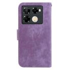 For Infinix Note 40 Pro+ Little Tiger Embossed Leather Phone Case(Purple) - 3