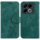 For Infinix Note 40 4G Little Tiger Embossed Leather Phone Case(Green) - 1