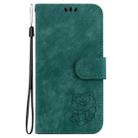 For Infinix Hot 50 4G Little Tiger Embossed Leather Phone Case(Green) - 3