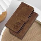 For Infinix Hot 50 4G Little Tiger Embossed Leather Phone Case(Brown) - 2