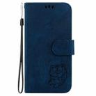 For Infinix Hot 50 4G Little Tiger Embossed Leather Phone Case(Dark Blue) - 3