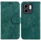 For Infinix Hot 50i / Smart 9 Little Tiger Embossed Leather Phone Case(Green) - 1