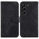 For Infinix Hot 50 Pro 4G Little Tiger Embossed Leather Phone Case(Black) - 1