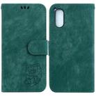 For Sony Xperia 5 V Little Tiger Embossed Leather Phone Case(Green) - 1