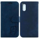 For Sony Xperia 5 V Little Tiger Embossed Leather Phone Case(Dark Blue) - 1