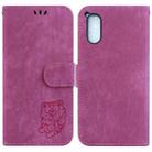 For Sony Xperia 5 V Little Tiger Embossed Leather Phone Case(Rose Red) - 1