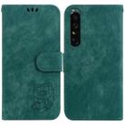 For Sony Xperia 1 IV Little Tiger Embossed Leather Phone Case(Green) - 1