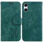 For Sony Xperia 10 VI Little Tiger Embossed Leather Phone Case(Green) - 1