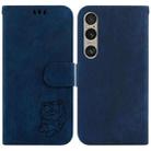 For Sony Xperia 1 VI Little Tiger Embossed Leather Phone Case(Dark Blue) - 1