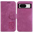 For Google Pixel 8 Little Tiger Embossed Leather Phone Case(Rose Red) - 1