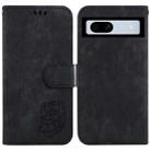 For Google Pixel 7a Little Tiger Embossed Leather Phone Case(Black) - 1