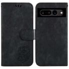 For Google Pixel 7 Pro Little Tiger Embossed Leather Phone Case(Black) - 1