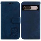 For Google Pixel 7 Little Tiger Embossed Leather Phone Case(Dark Blue) - 1