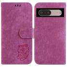 For Google Pixel 7 Little Tiger Embossed Leather Phone Case(Rose Red) - 1