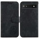 For Google Pixel 6a Little Tiger Embossed Leather Phone Case(Black) - 1