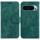 For Google Pixel 9 Little Tiger Embossed Leather Phone Case(Green) - 1