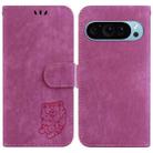 For Google Pixel 9 Little Tiger Embossed Leather Phone Case(Rose Red) - 1