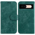 For Google Pixel 8a Little Tiger Embossed Leather Phone Case(Green) - 1