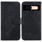 For Google Pixel 8a Little Tiger Embossed Leather Phone Case(Black) - 1
