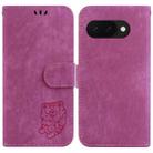 For Google Pixel 9a Little Tiger Embossed Leather Phone Case(Rose Red) - 1