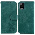 For LG K52 / K62 / Q52 Little Tiger Embossed Leather Phone Case(Green) - 1