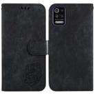 For LG K52 / K62 / Q52 Little Tiger Embossed Leather Phone Case(Black) - 1
