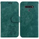 For LG Stylo 6 / K71 Little Tiger Embossed Leather Phone Case(Green) - 1