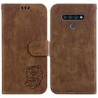For LG Stylo 6 / K71 Little Tiger Embossed Leather Phone Case(Brown) - 1