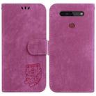 For LG K41S / K51S Little Tiger Embossed Leather Phone Case(Rose Red) - 1