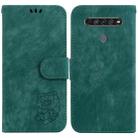 For LG K61 Little Tiger Embossed Leather Phone Case(Green) - 1